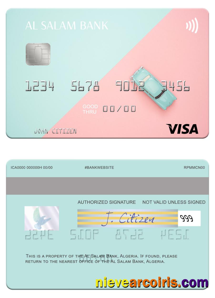 Algeria Al Salam Bank visa card